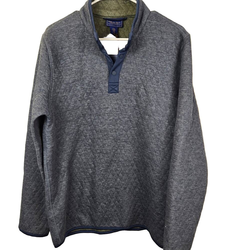 Wilkens Bros. Heritage Collection Men's Grey Quilted Mock Neck Pullover M NEW